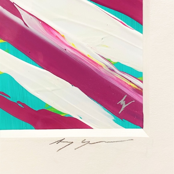 I Want My MTV Signed Original Acrylic Abstract Painting Dire Straits Art w Mat - Picture 3 of 5